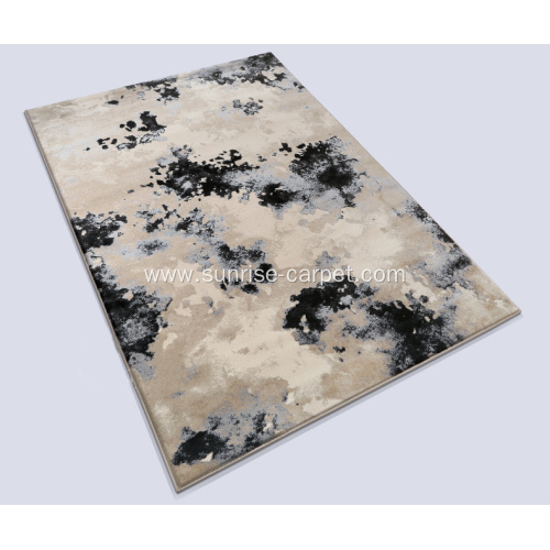 Microfiber area rug with wash drawing design